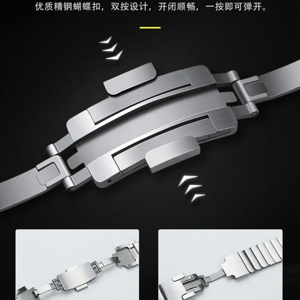 حزام معدني لساعة سامسونج جالاكسي الترا 47 ملم سوار معصم بديل عالي الجودة لساعة جالاكسي الترا سوار من الفولاذ المقاوم للصدأ