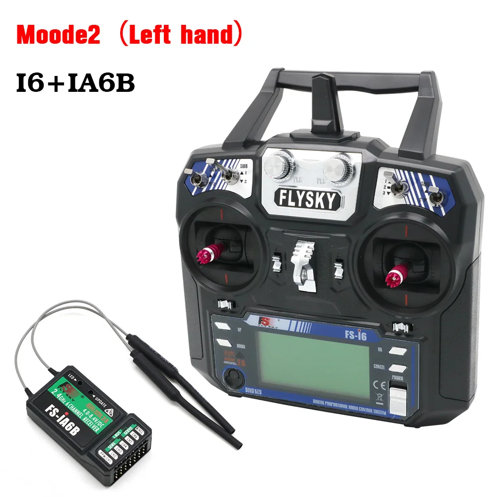 FLYSKY FS-i6 I6 Zender 2.4G 6CH Radio Afstandsbediening Met iA6 iA6B X6B A8S R6B iA10B FS2A Ontvanger voor RC Drone Vliegtuig - afbeelding 1
