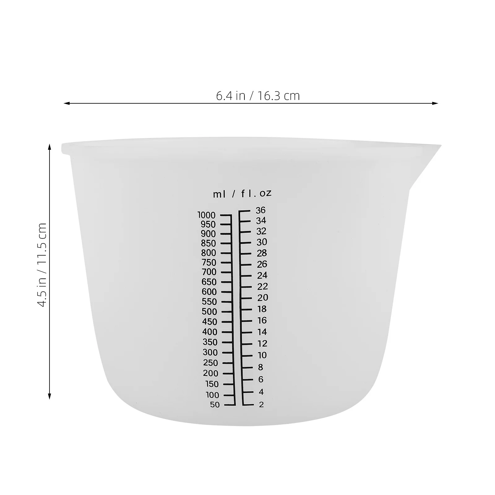 Large Silicone Measuring Cup for Resin DIY Clear Measurement Flexible Silicone Handmade Oil Measuring Cup Measure Cups
