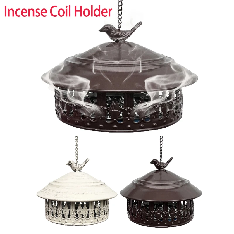 

Mosquitoes Coil Tray Outdoor Mosquito Incense Holder Iron Hanging Mosquito Repellant for Camping Garden Covered Incense Tray