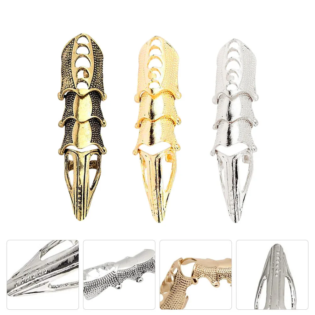 3 قطعة المعادن الجوف خارج وهمية مسمار يغطي غيبوبة الساحرة أظافر مخالب لجميع القديسين تأثيري الرقص الشرقي مسمار الفن التبعي