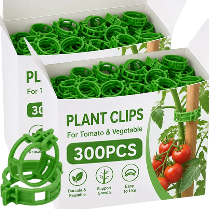 Clipes de Suporte Invisíveis para Plantas, Ferramentas de Fixação para Proteção de Tomateiros e Enxertos, Gancho de Fixação de Parede, Abraçadeira de Crescimento para Jardim