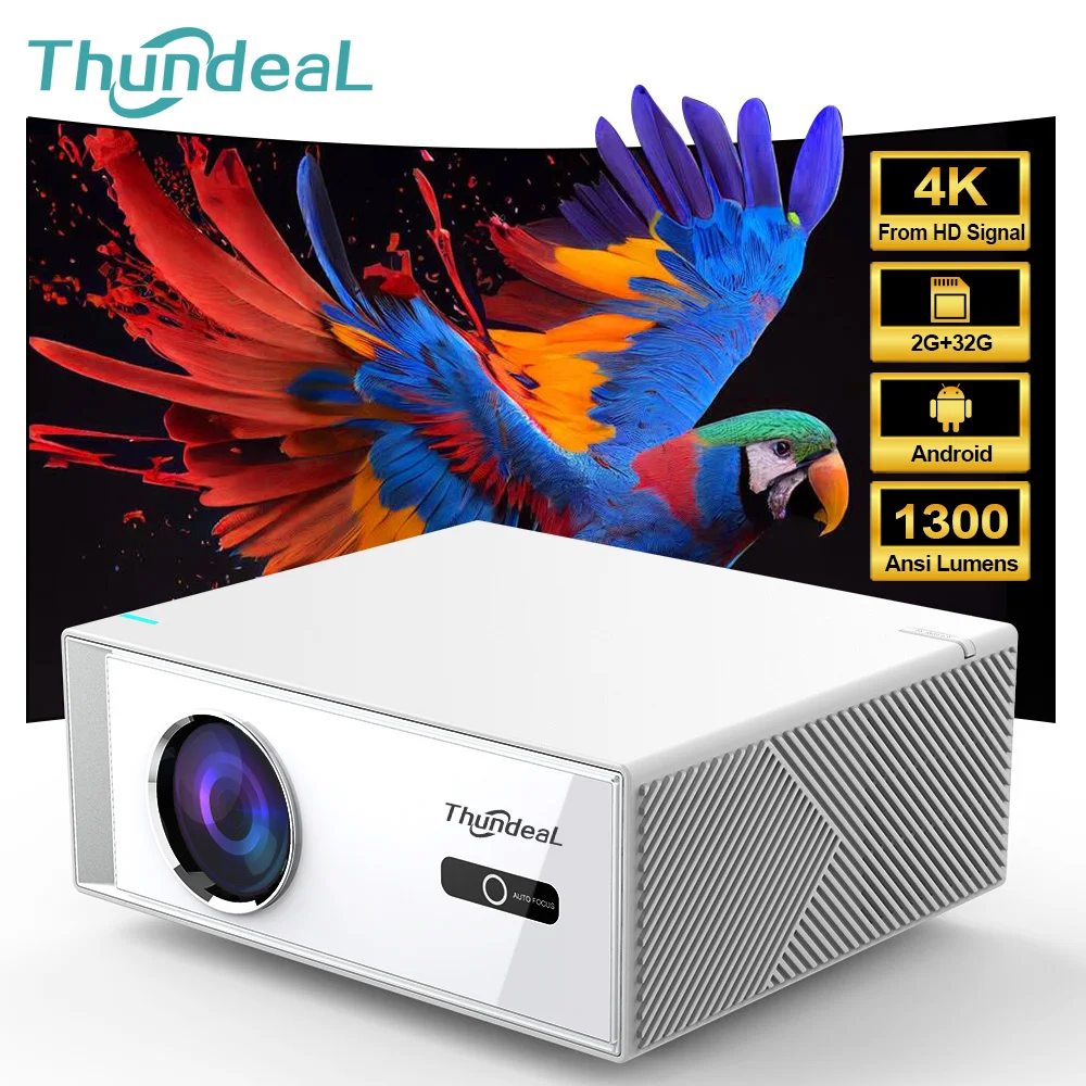 ThundeaL TD95W Full HD 1080P Projector 4K Android WiFi Video Projector TD95 Smart TV Home Theater Cinema Meeting Portable Beamer