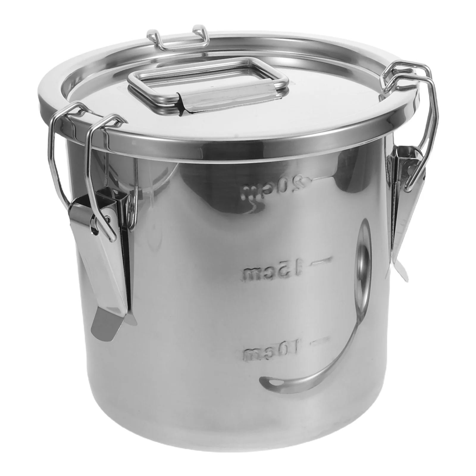 

Stainless Steel Sealed Rice Bucket 6L Airtight Food Storage Container Kitchen Pantry Organization Metal Canister Locking