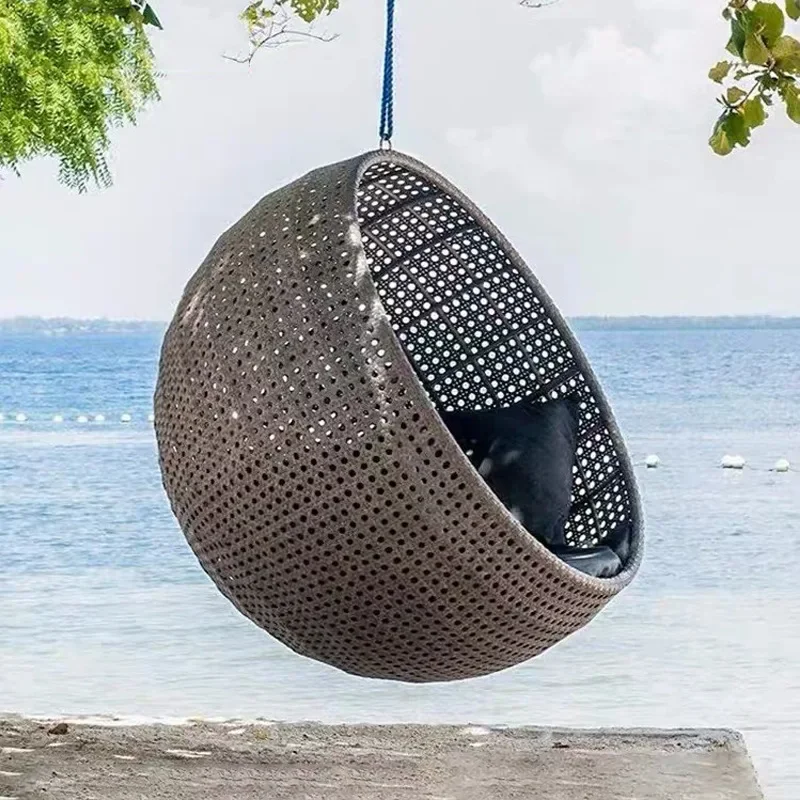 

Outdoor Bird's Nest Swing Chair Courtyard Garden Villa Balcony Rattan Art Terrace Homestay Lounge Chair