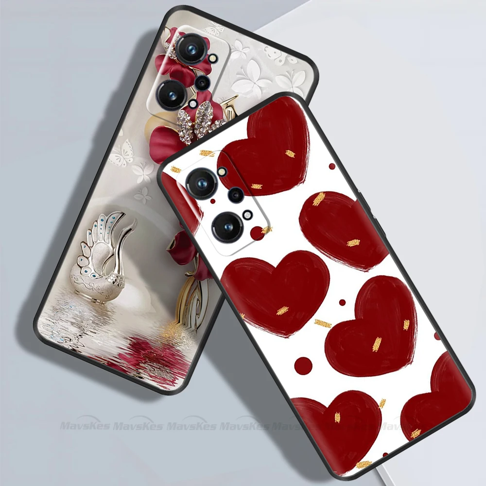 حافظة لهاتف Realme GT Neo 3T بتغطية كاملة على الطراز الفني Funda لهاتف oppo Realme GT Neo3T 5G أغطية هاتف من السيليكون السائل الناعم