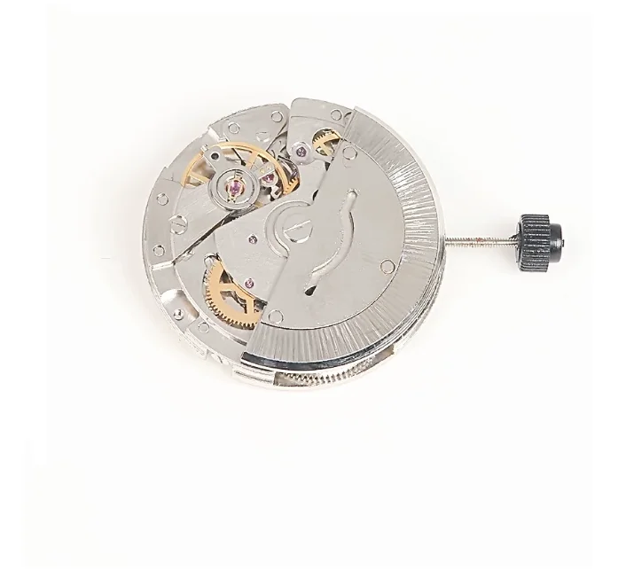 Watch movement parts – Made in China 8205 movement, 3-hand, day-date at 3 o’clock, white / gold, 8205 semi-automatic.