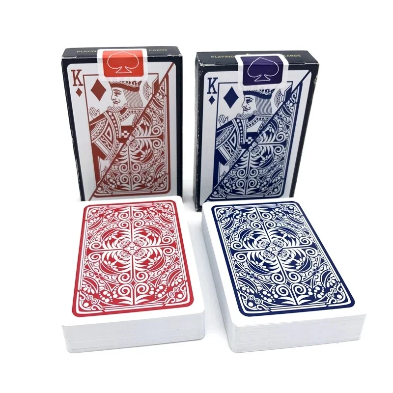 Naipes de plástico estándar, 5,8 cm x 8,8 cm, juego de póker mágico, impermeable, plegable, PVC, entretenimiento de puente Soha para adultos