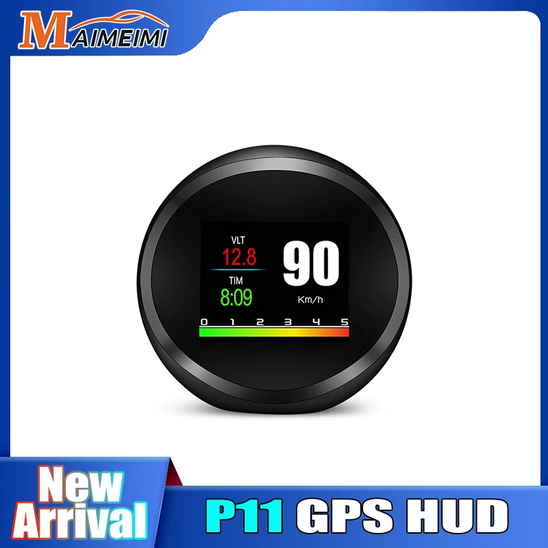 Obdhud p11 obd2 hud auto gps velocidade temperatura da água consumo de combustível computador on-board carro lcd head up display calibre código ler