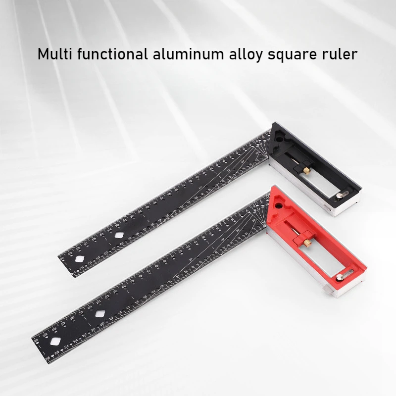 Régua de ângulo multifuncional para carpintaria 45, régua de ângulo de espessamento de marcação de posicionamento de grau industrial de alta precisão
