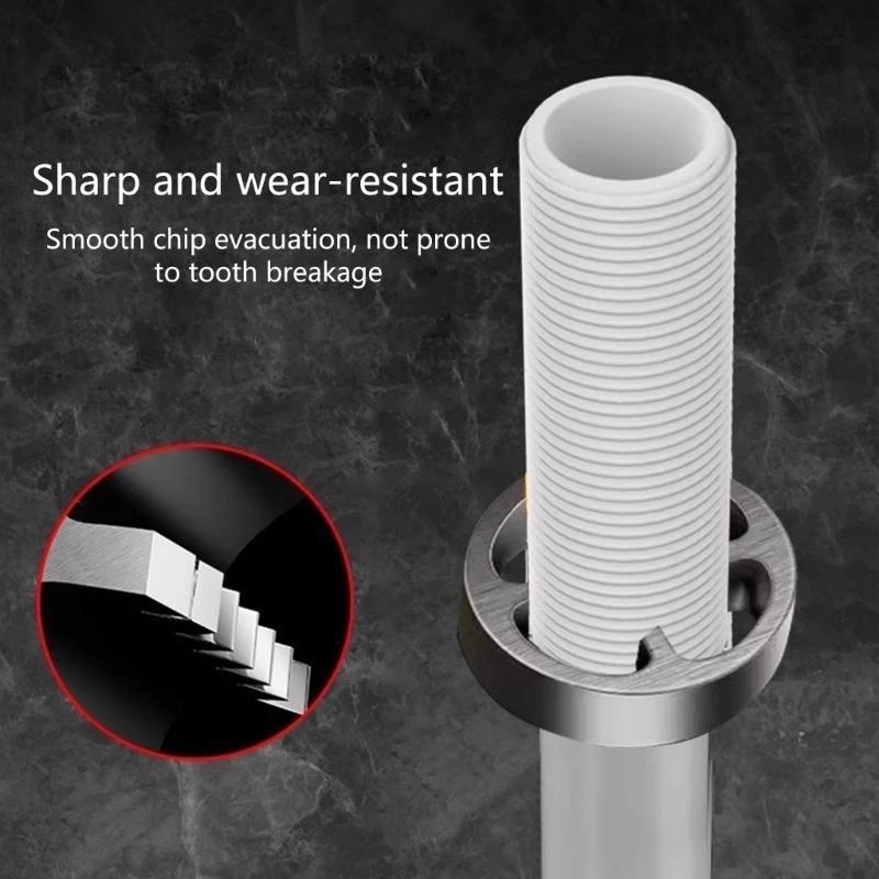 

7Pcs PVC Pipe Threader PVC Thread Maker Tool for Electric Drill PVC Threader