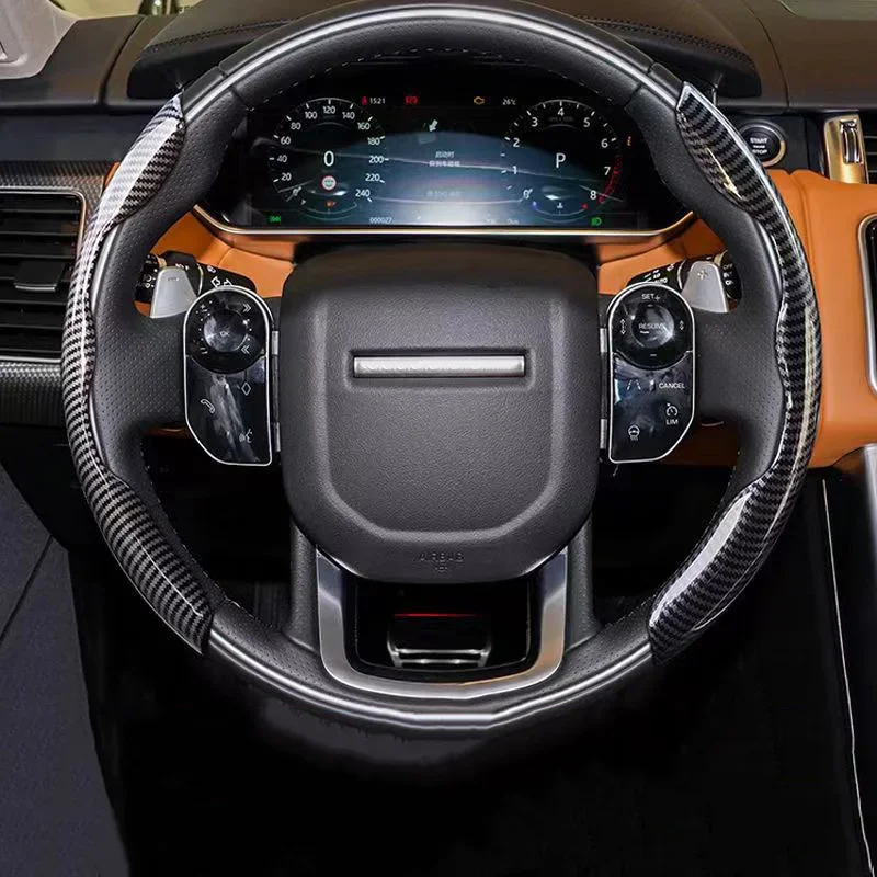 

Car Carbon Fiber Steering Wheel Cover For Land Rover Range Rover Discovery Freelander Defender Evoque Steering Wheel Cover