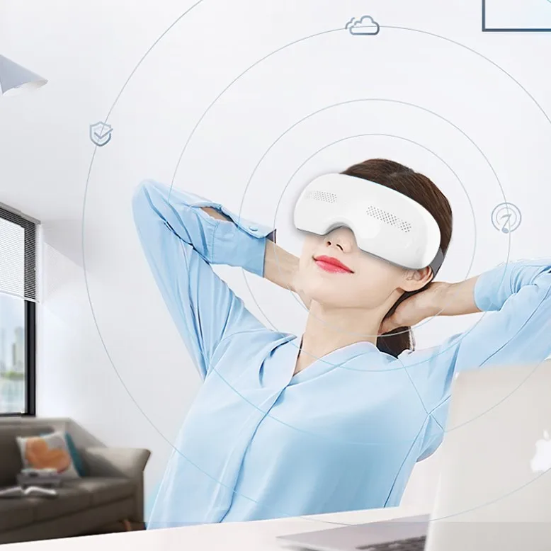 New Great 16 Massage Heads Eye Mask Headphone 5 Modes Sleeping Eye Mask Music Eye Massager