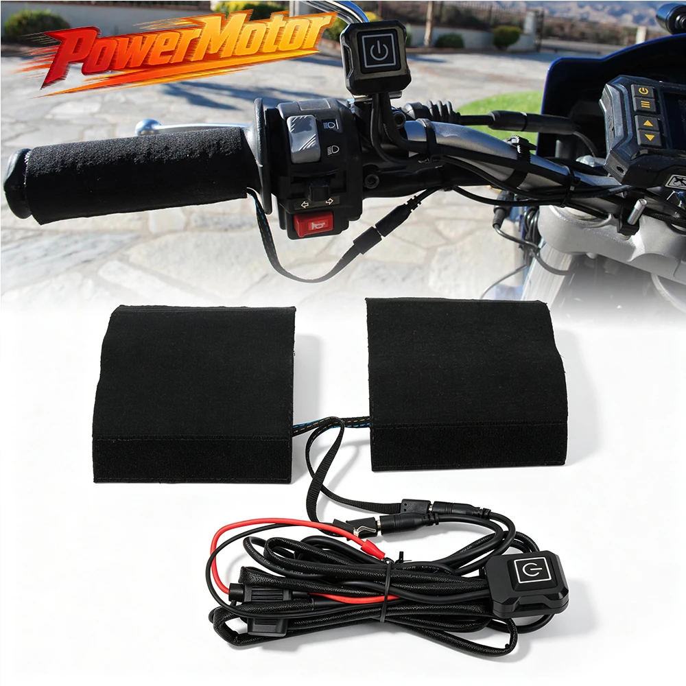 Handlebar Grip Heated - 12V Motorcycle 3 Gear Heated Handlebar