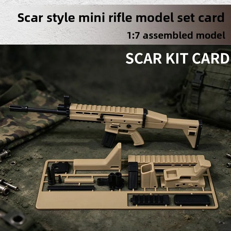 1:1 American SCAR1/7 miniature model assembly kit 3D printing military tactical soldier props collection ornament