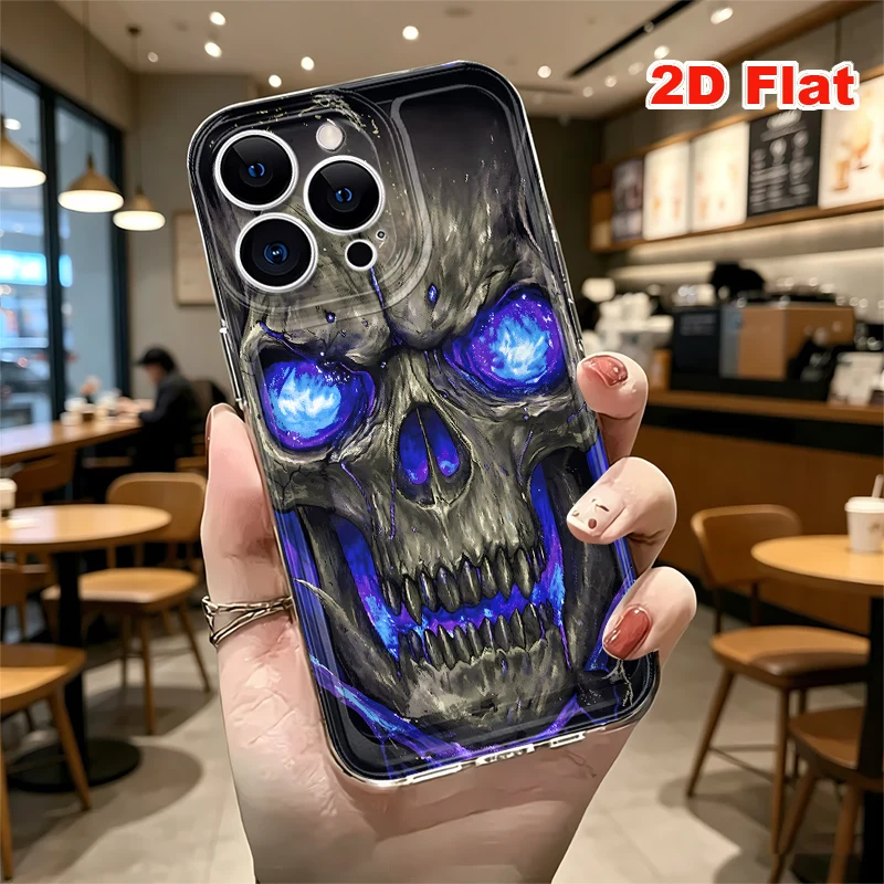 2D Flat Soft Silicone Phone Case For iPhone 17 Pro Max 16 18 Pro 13 11 15 14 Plus 12 17 16E 17Promax Shockproof Transparent Funda Cover