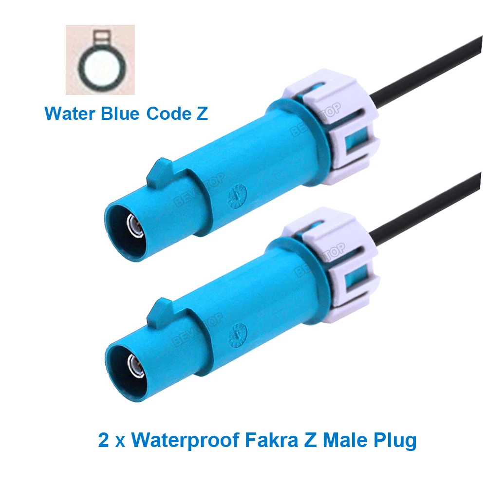 1PCS RG-174 Waterproof Fakra Cable Code A/B/C/D/F/G/H/I/K/Z Male to Male Plug Connector Car Video Fakra Jumper RG174 Pigtail