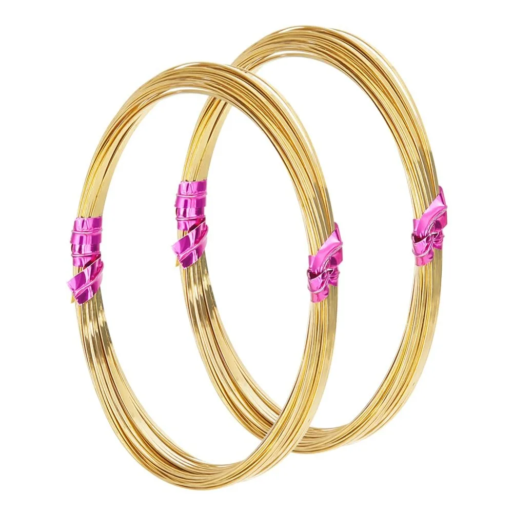 

2 Rolls 39 Ft 32 Gauge Brass Bezel Wire 0.6mm Wide Flat Craft Wire Jewelry Wire for Jewelry DIY Making Gem Wrapping kit