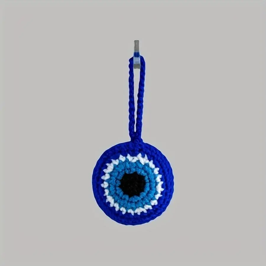 1/5/10/20/50/100pcs Handcrafted Turkish Evil Eye Blue Bead Car Hanging Decor - Unique Crochet Gift and Protection Pendant - Char