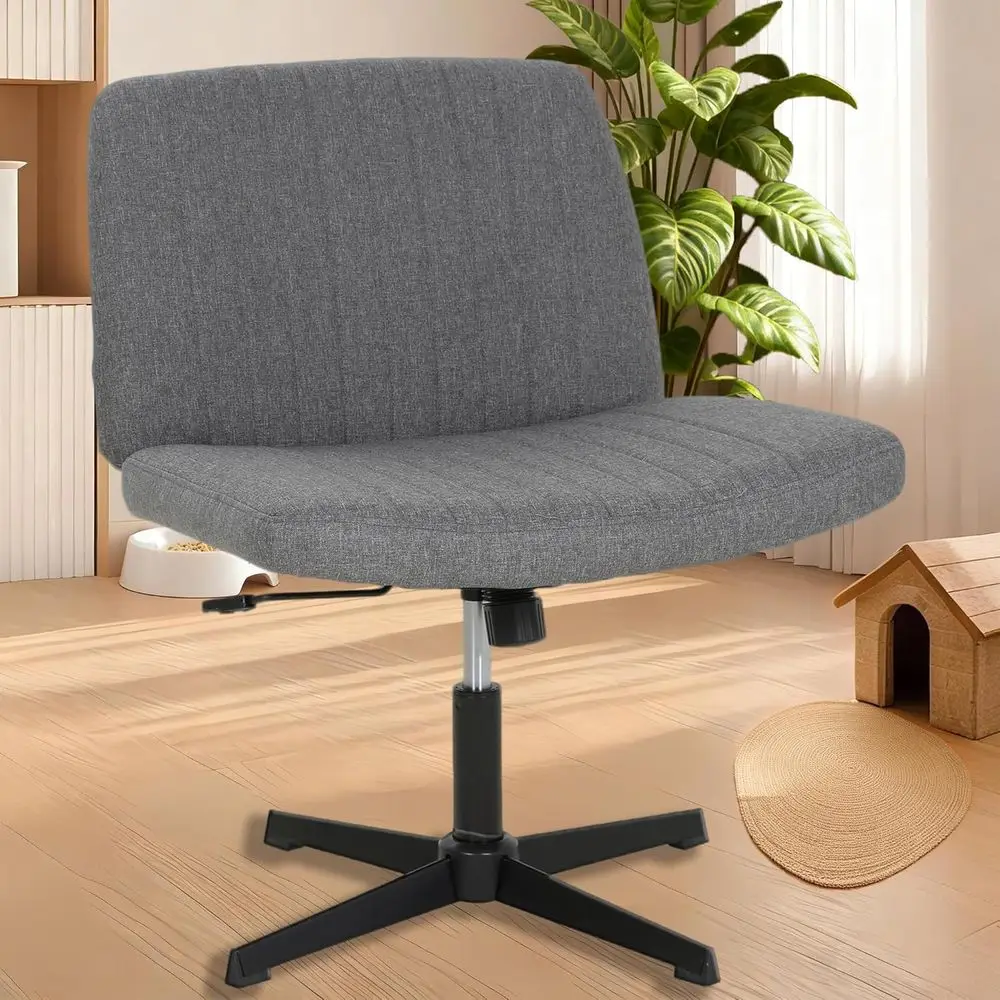 

Criss Chair, ArmlDesk Chair no Wheels, Legged Oice Chair, Swivel Vanity Chair, Height Adjustable Wide Seat Computer Task Chair