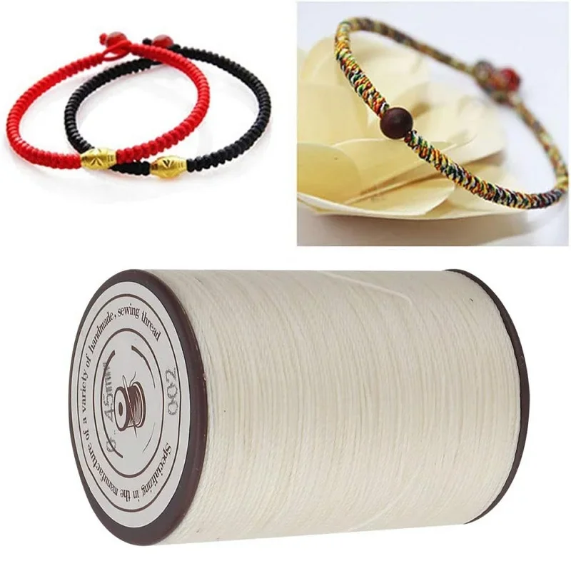 60 m 0.55 mm Waxed Polyester Thread Necklace Cords Craft Leather Sewing Wax Thread, Sewing Thread Leather Craft Tools