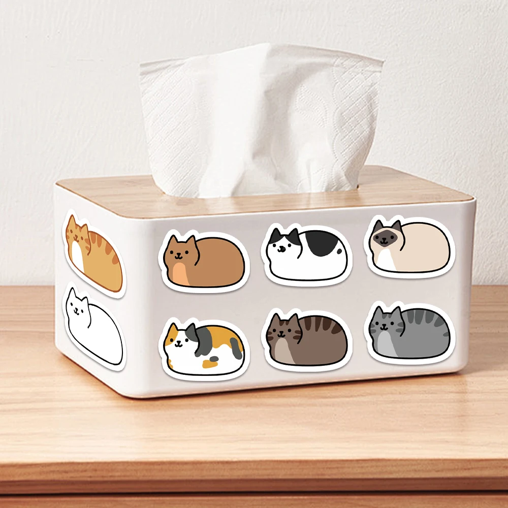 500pcs Cute Cat Sticker Cartoon Funny Decal For Phone Case Laptop Guitar Skateboard Suitcase Envelope Decal Sticker Reward Gift view 5