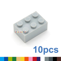 10pcs/lot DIY Blocks Building Bricks Thick 2X3 Educational Assemblage Construction Toys for Children Size Compatible With Brand