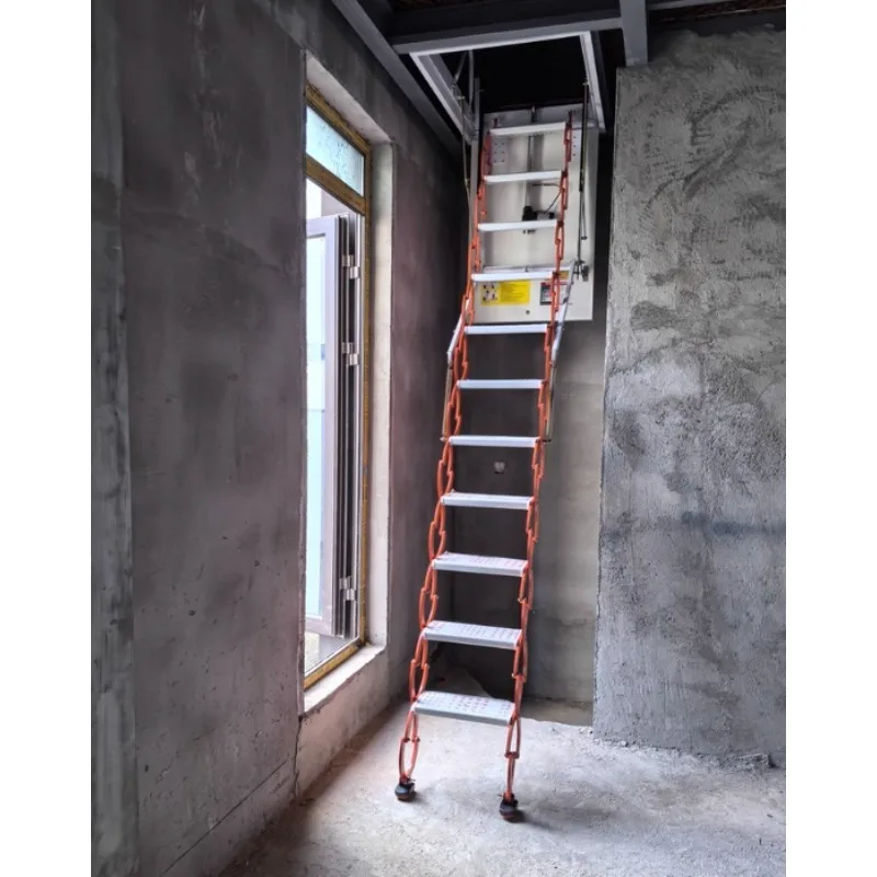 

Thickened Electric Telescopic Ladder, Automatic Alloy Invisible Elevator, Household Stretch Villa Duplex Folding Ladder