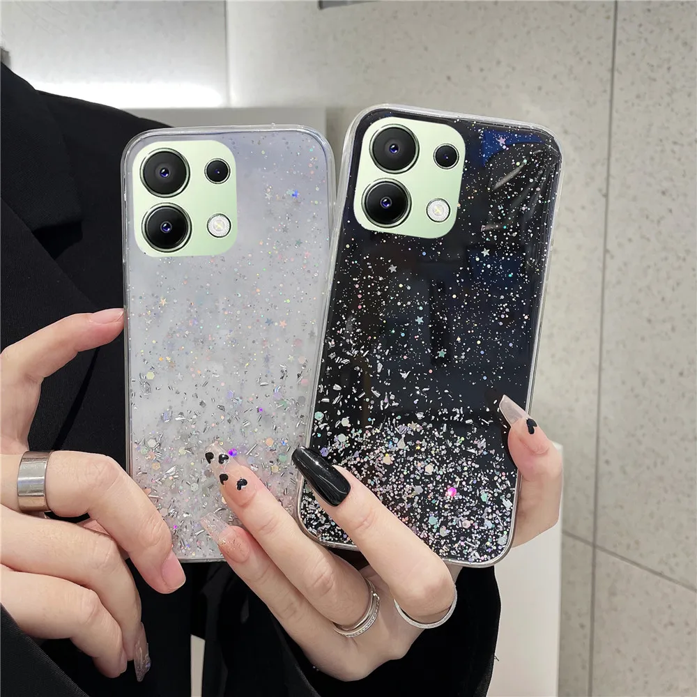 Shiny Glitter Phone Case For Redmi A3 13C Note 13 Pro Plus 5G For Xiaomi POCO M6 Pro 4G X6 Pro 13 Lite 13T Soft Silicone Cover