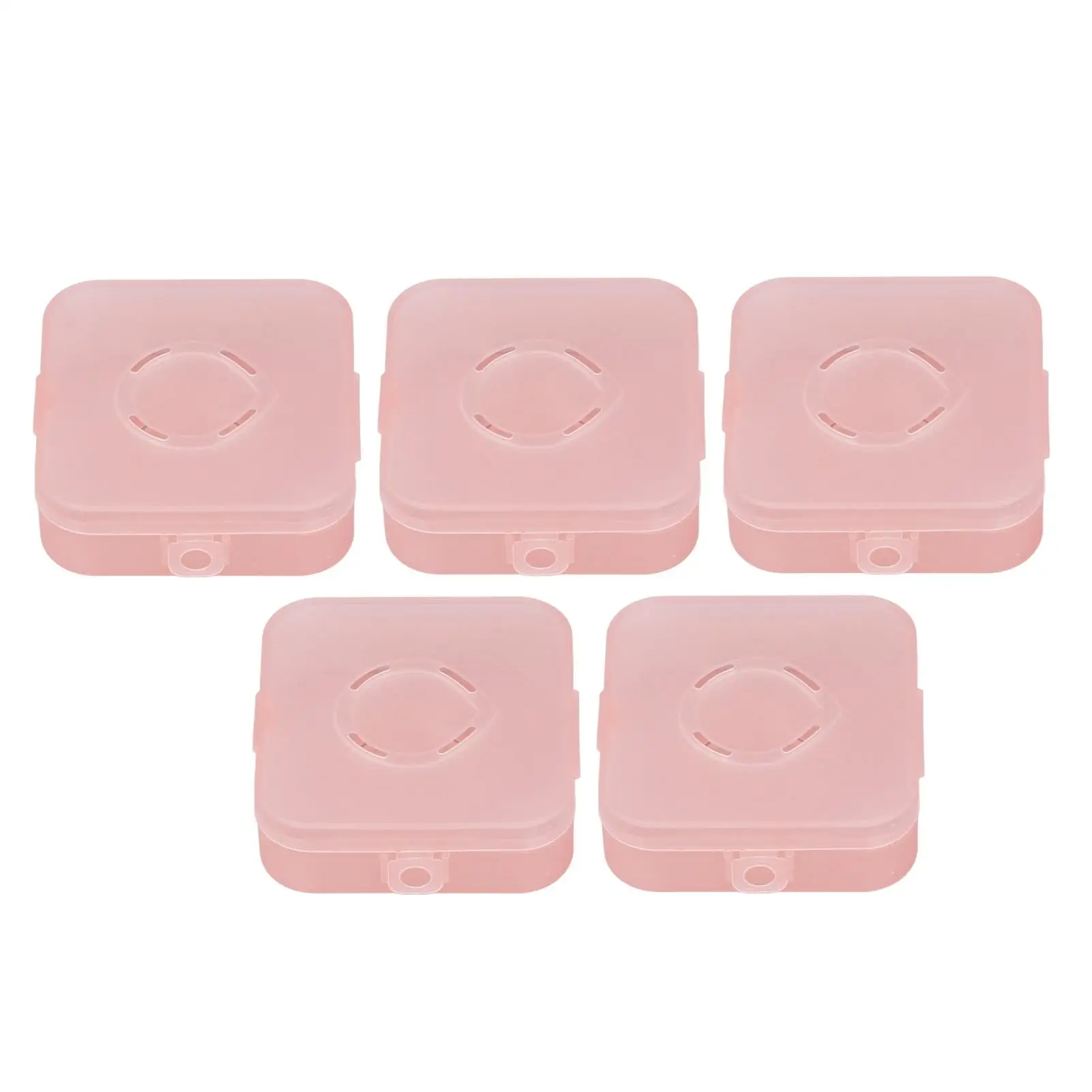 

Portable Transparent Pink Makeup Puff Storage Case Dustproof Breathable Powder Puff Container Holder