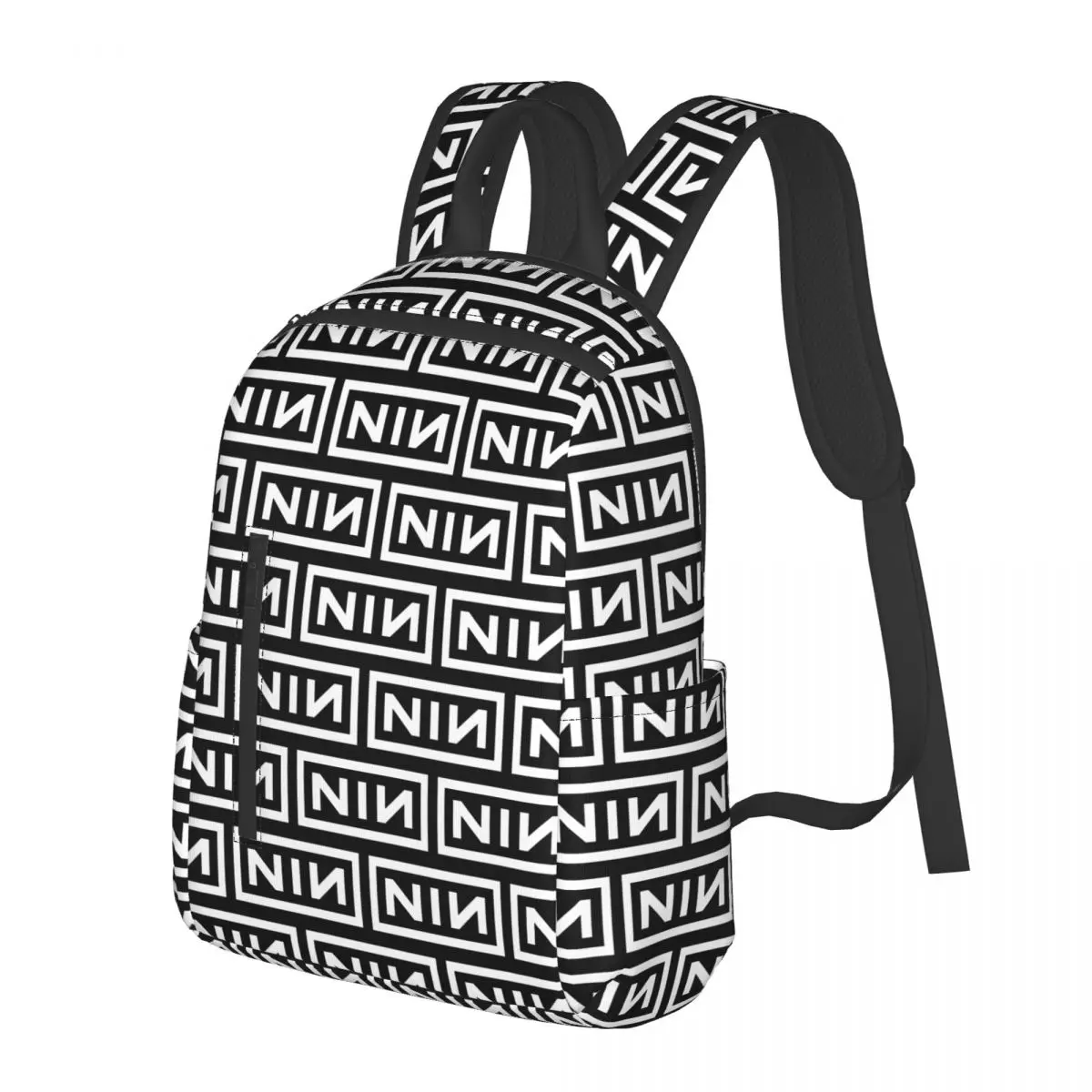 

NIN Logo Nine Inch Nails Student Backpack School Bag Hiking Travel Daypack for Boys Girls Bookbag Shoulder Bags