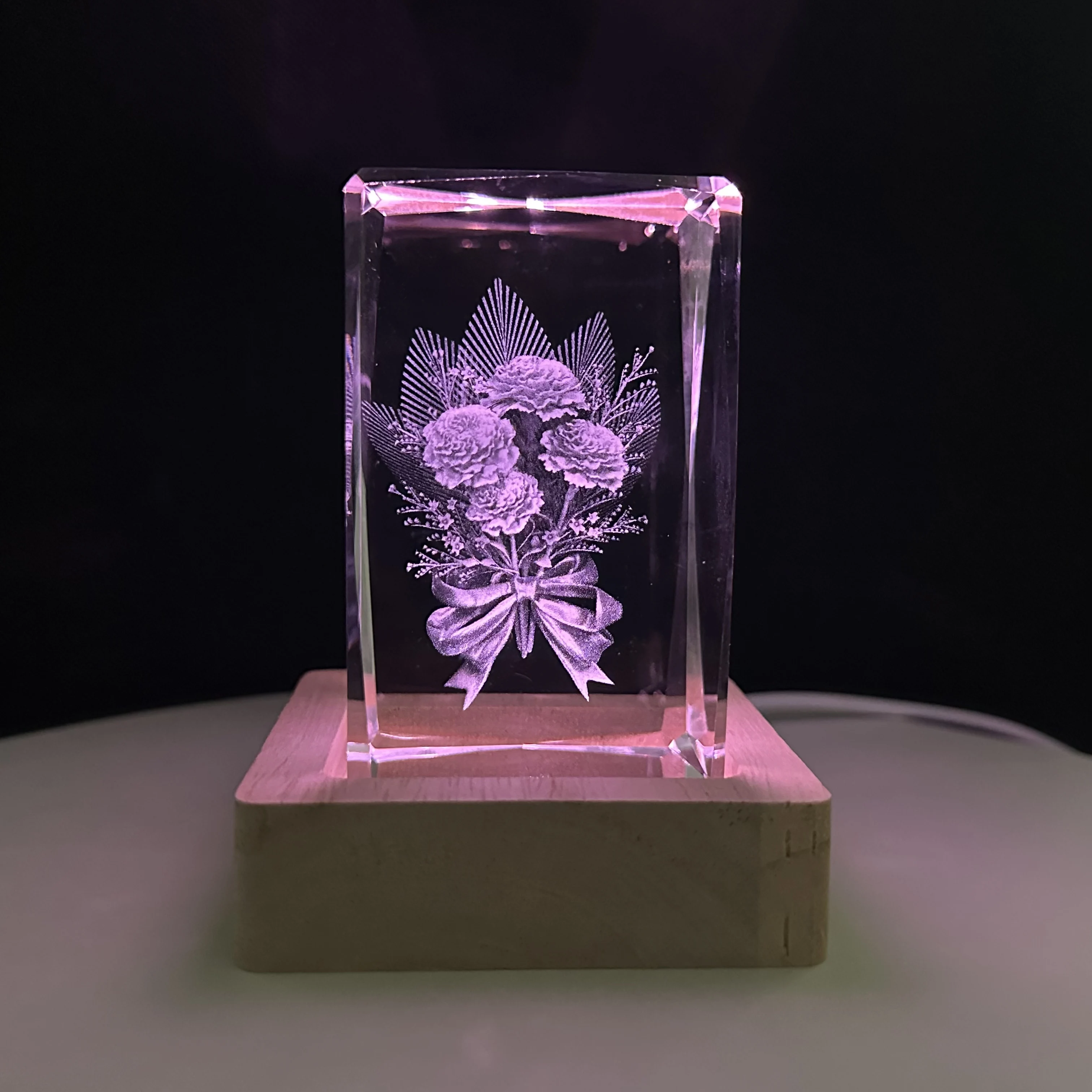 

Гвоздика Кристалл Светодиодный ночник Основание, стеклянный декор в подарок, подходит для спальни, гостиной, дня рождения, Дня матери, Fathe