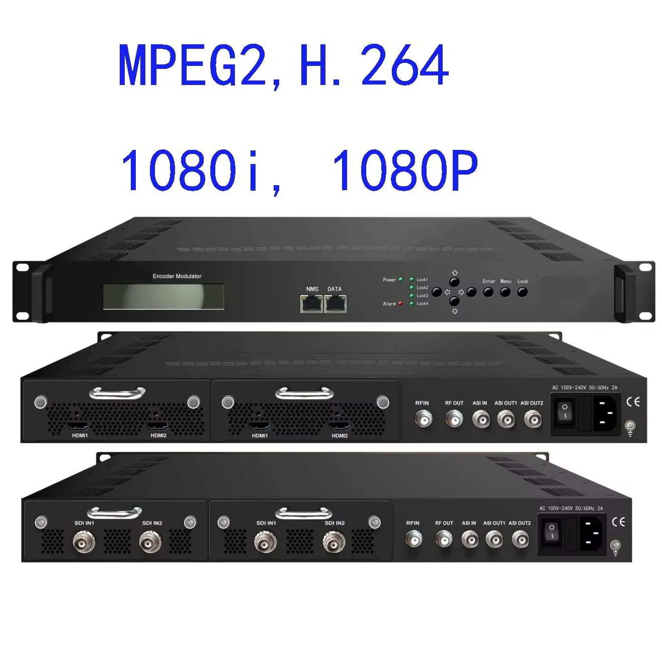 MPEG2 HD / MPEG4 HD Encoder Modulator DVB-T/DVB-C/ATSC/ISDB-T 1080i/1080P modulator