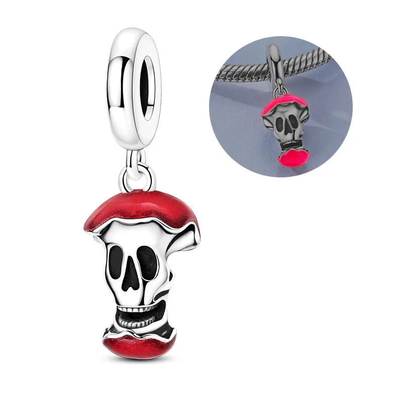 

Noctilucent Charm Silver 925 Apple Skeleton Pendant Fit Bracelet Beads Diy Woman Jewelry