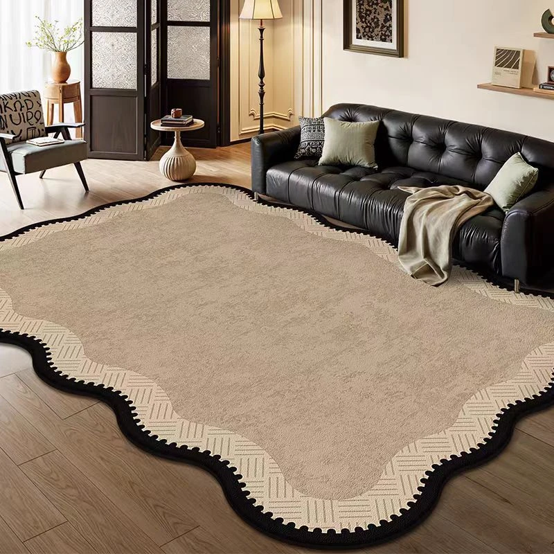 VIKAMA French Style Area Rug Durable Non-Slip Living Room Carpet for Sofa Coffee Table Bedroom Decorative Floor Mat