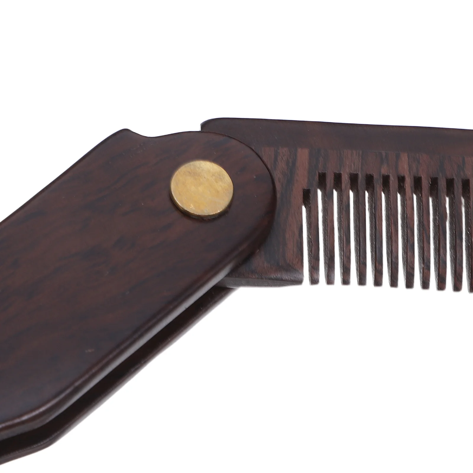 Black Ebony Folding Comb Natural Wood Anti-Static Portable Pocket Hairdressing Tool For Travel Beard Curly Straight Hair