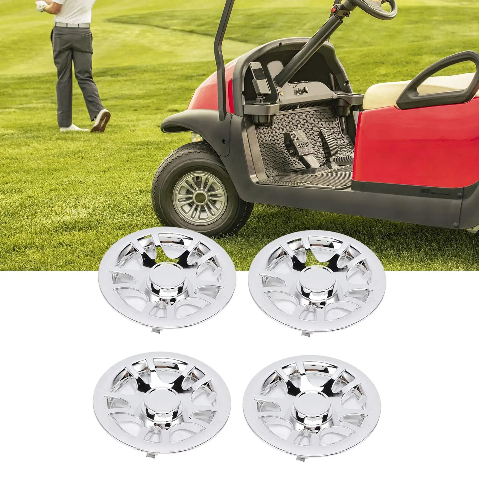 Wheel Rim Protector 8 Inch for GOLF Cart Hub Caps High Temperature Resistant for GOLF Cart