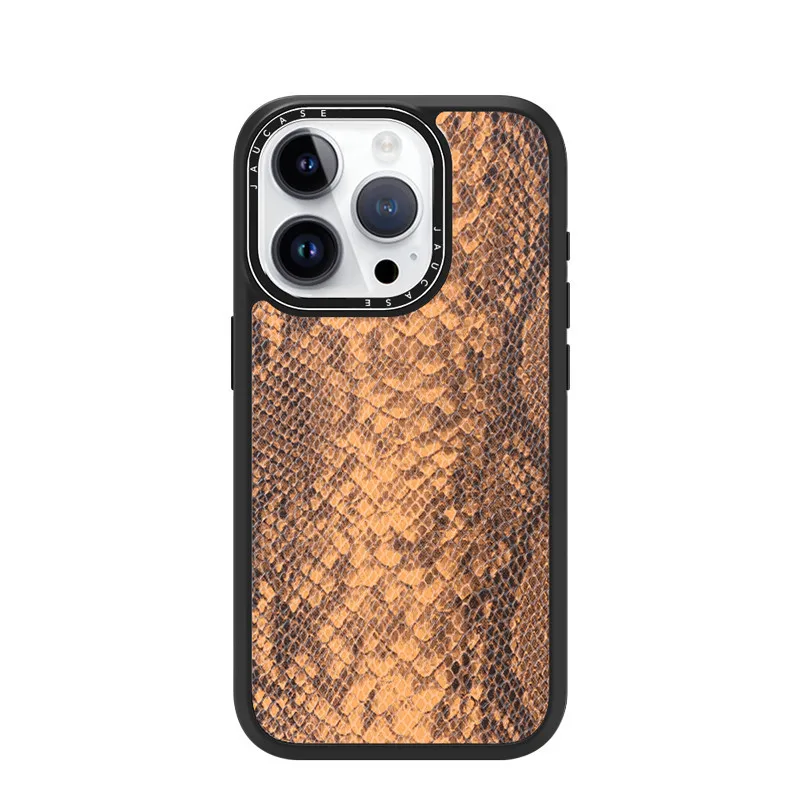 X-level-fundas de teléfono para Iphone 16, 15, 14 Pro Max / 15 Pro / 14 Pro, funda de piel de pitón magnética, carcasa de cuero de piel de serpiente Real