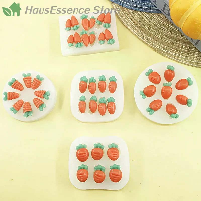 ※High Temperature Resistant Silicone Molds Mini Carrot Shape Cakes Molds Chocolate Candy Easter Cakes Baking Decoration T - view 6