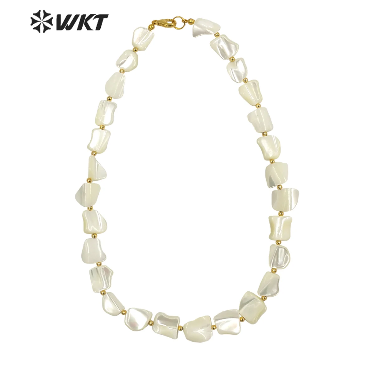 

WT-JN224 Summer Design 2023 Newest White Shell Necklace Handmake Irregular Beads Boho Accessories For Wedding Jewelry