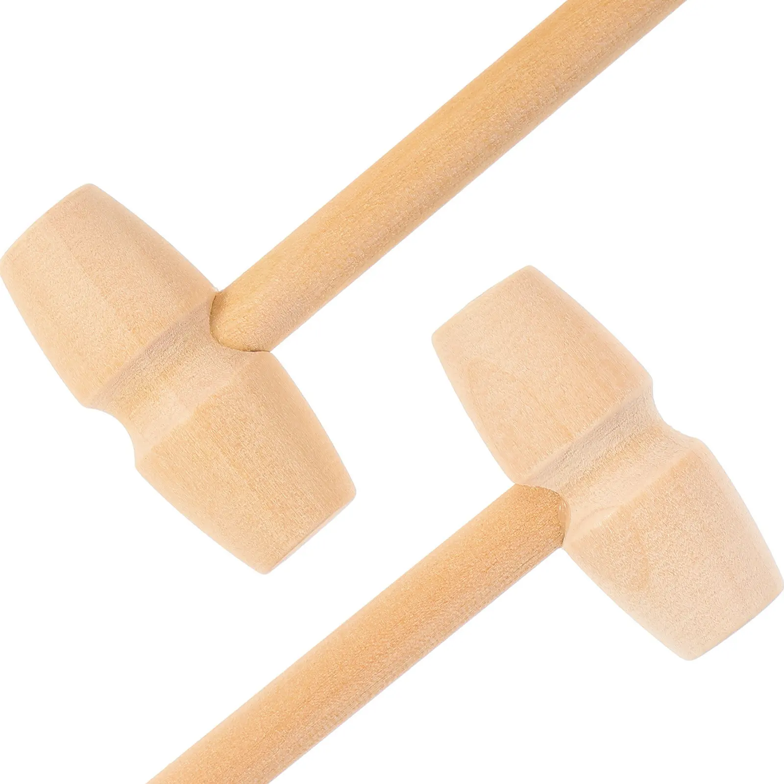 12Pcs Eco Painted Wood Mini Mallet Hammer for Kids Toddlers Grip Pound Beat Training Promotes Arm Movement Coordination Fun