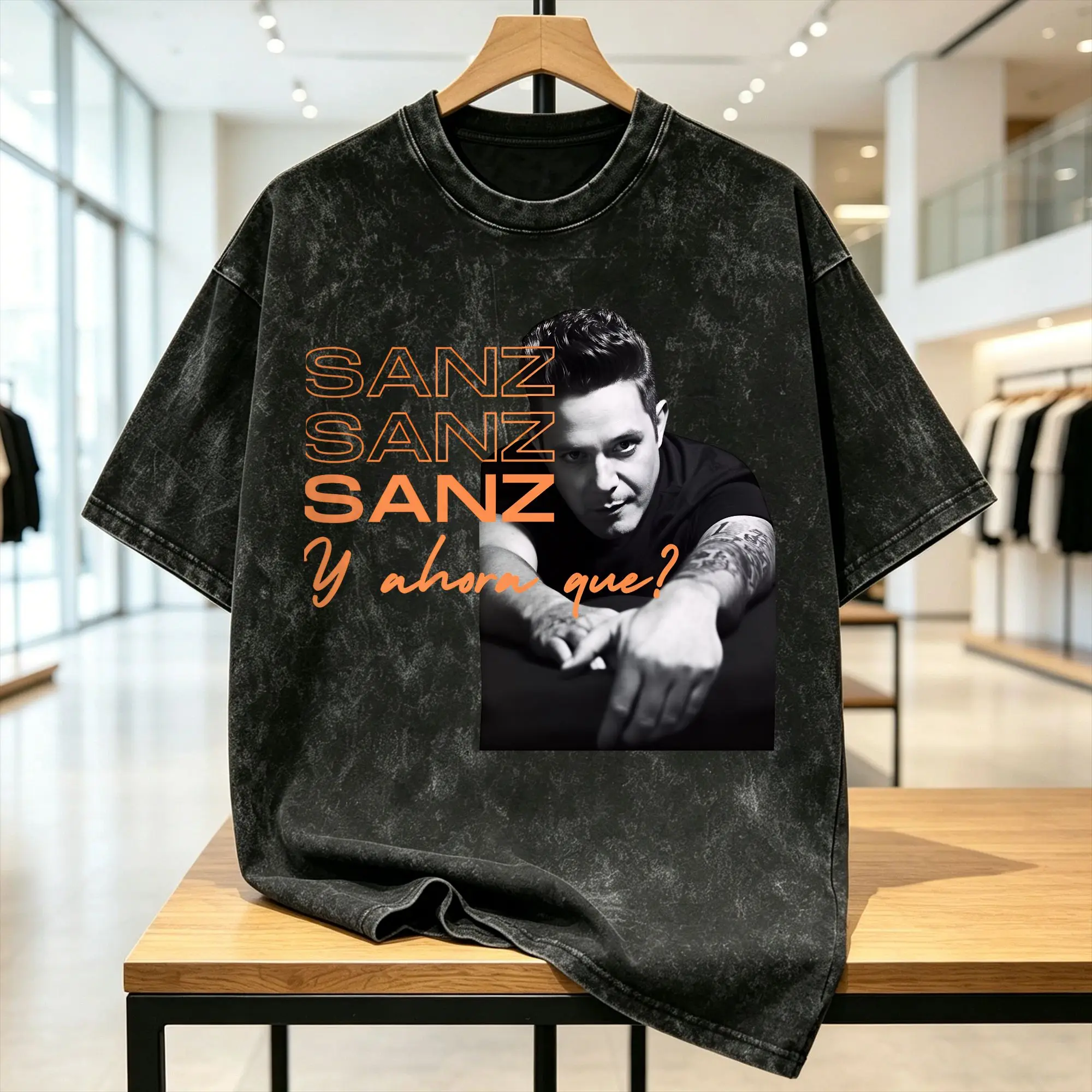 Alejandro Sanzs Washed T-Shirt Men Spanish 2026 Tour Streetwear Cotton T-Shirts Beach Breathable Harajuku Tees Oversize Clothes