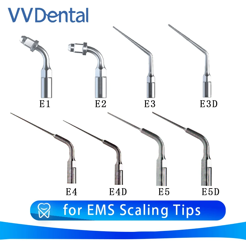 

VVDental Ultrasonic Scaler Tip of Root Canal Therapy Needle for EMS Woodpecker-UDS MECTRON Ultrasonic Piezo Tips E1 E2 E3 E3D