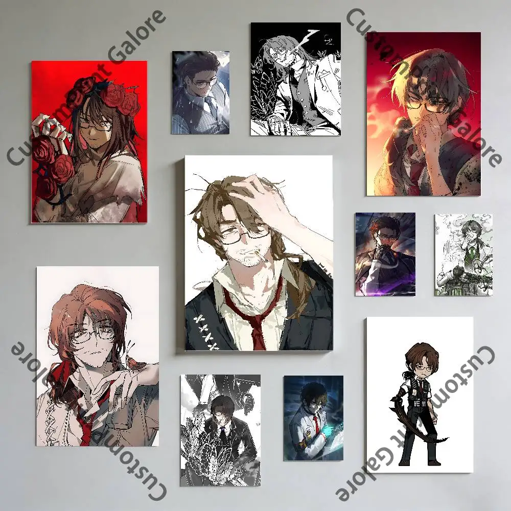 

L-Limbus C-Company Gregor Black White Art Poster Sticker Minimal Line Drawing Wall Mural for Study Office Decor DIY