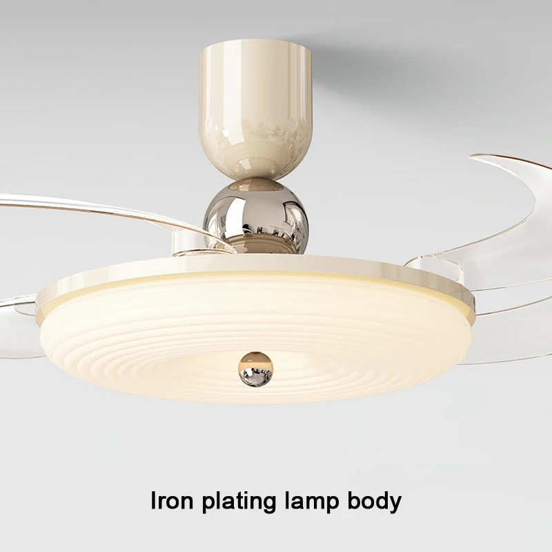 Retro Bedroom Fan Light Ceiling Light Full Spectrum Eye Protection Main Walnut Ceiling Fan Light