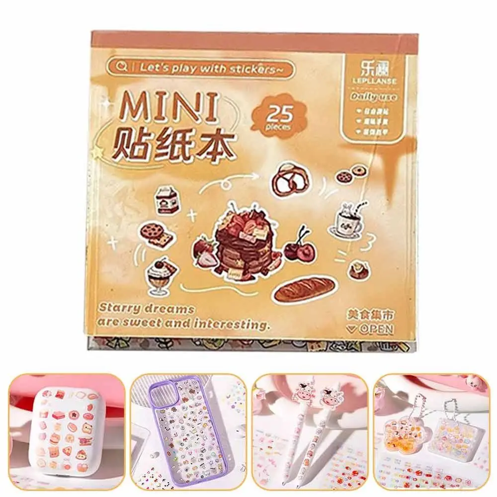 25 unids/set de pegatinas para uñas sin repetición, pegatinas autoadhesivas multifunción para tazas, pegatinas suaves de dibujos animados en relieve para decoración de uñas