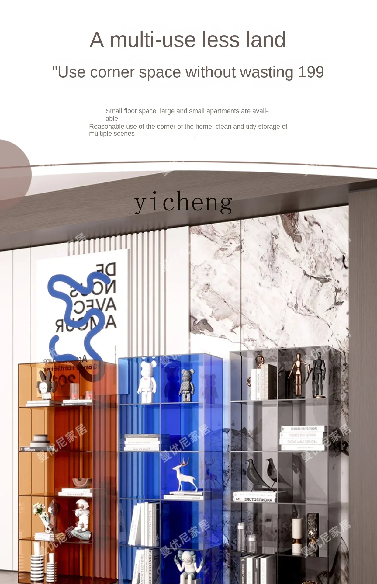 TQH Bookshelf Lego Figure Shelf Living Room Creative Floor Multi-layer Wall Bookcase Children's Bookshelf