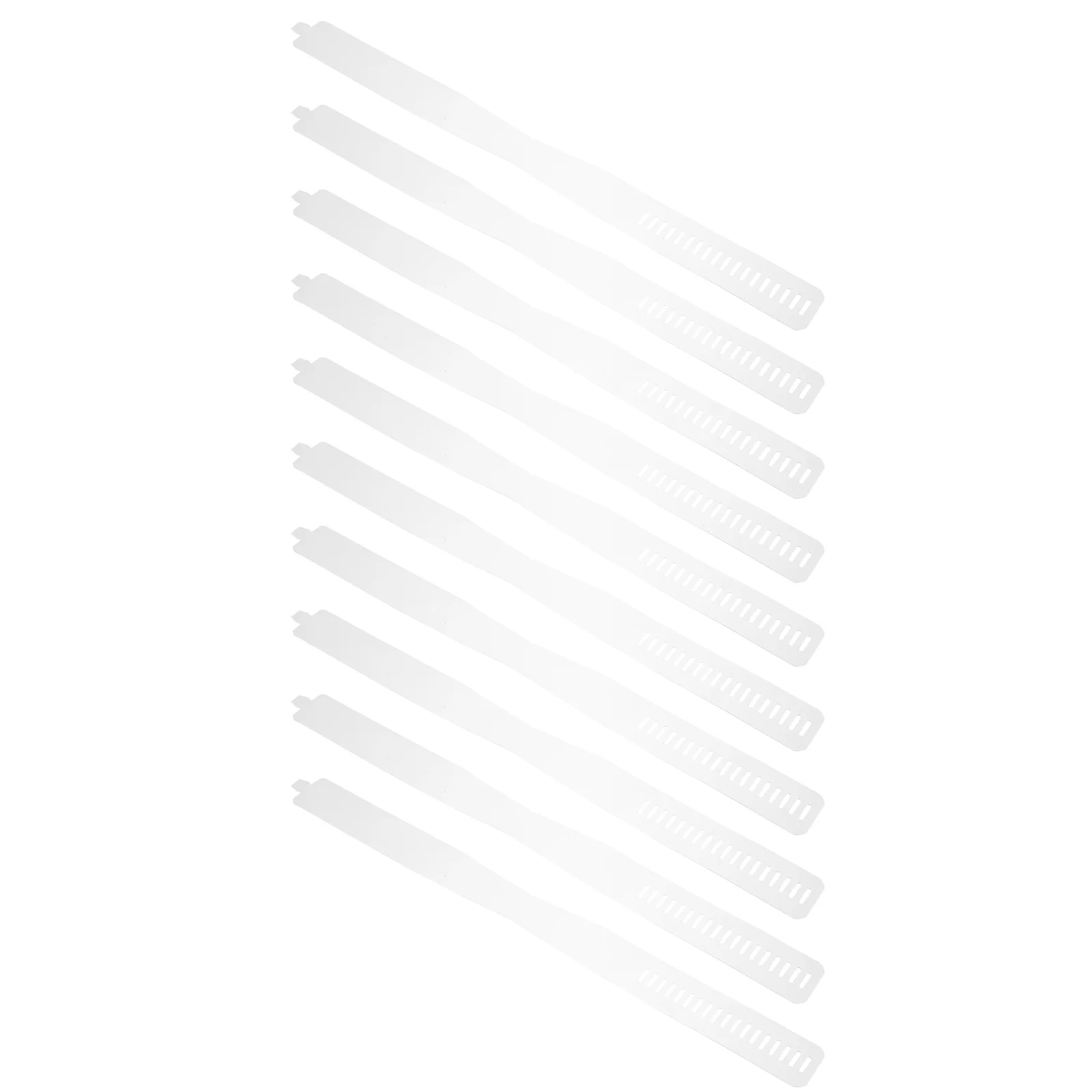 100 Uds. Tiras para cuello de camisa, tiras de fijación ajustables de plástico transparente para almacenamiento de ropa, soporte duradero para cuello