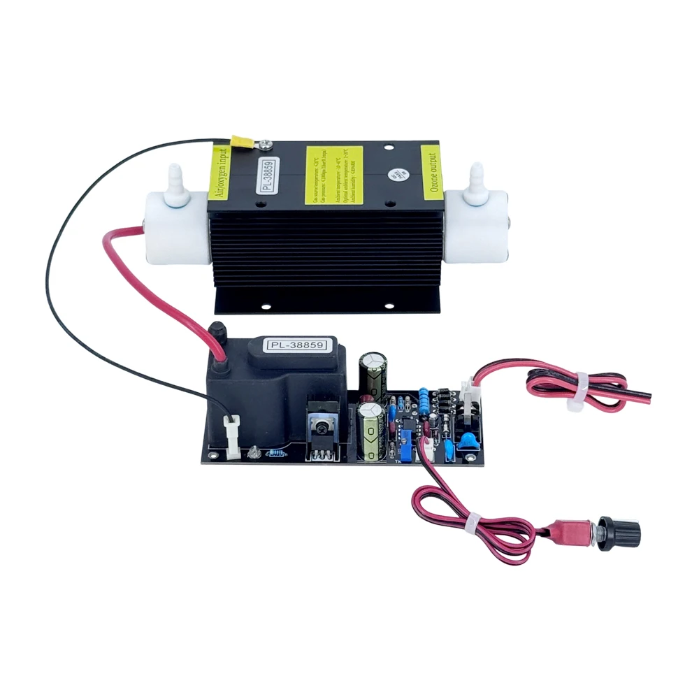 High-end 5 g/u 45 w verstelbare zwarte kwartsbuis luchtkoeling ozongenerator kit ozon lucht water olie luchtreiniger