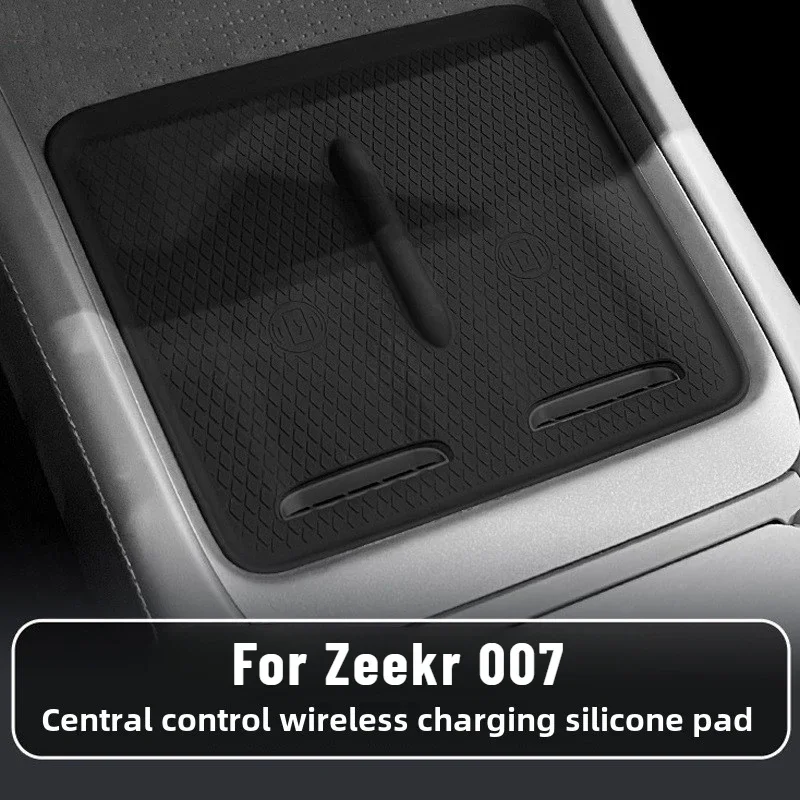 

Для Zeekr 007, силиконовая противоскользящая накладка с беспроводной зарядкой Zeekr 007, защитная накладка для центрального управления, модификация салона автомобиля